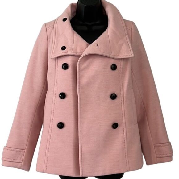 H & M Pea Coat in Pink. - Picture 1 of 9